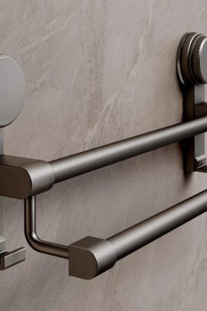 Arttree-Towel racks-Black Towel Bar, 24-Inch Towel Rack for Bathroom Wall Mounted, Thicken SUS304 Stainless Steel Towel Rod Modern Home Decor